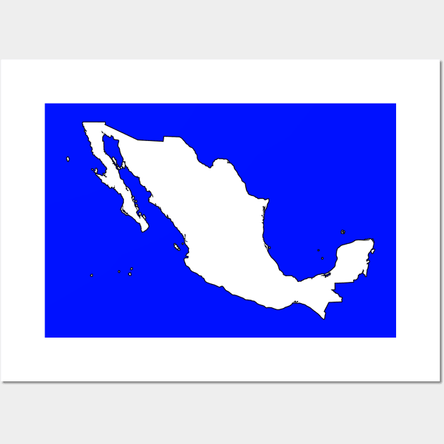 Mexico Map by Basement Mastermind Wall Art by BasementMaster